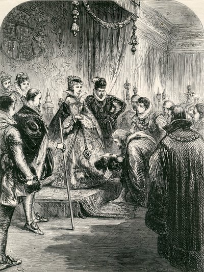 Mottakelse av den første russiske ambassaden i England, 1865 av English School