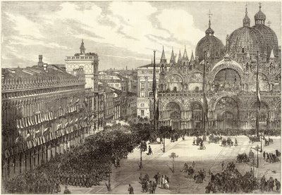 Mottak av de italienske troppene foran St Marks-katedralen av English School