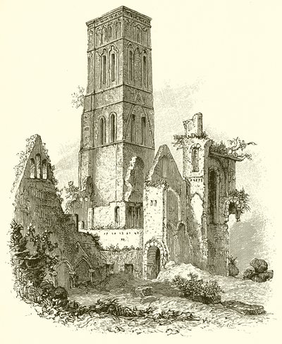 Rester av Osney Abbey av English School