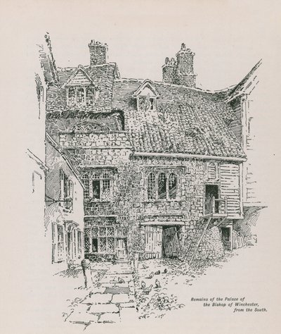 Rester av palasset til biskopen av Winchester av English School