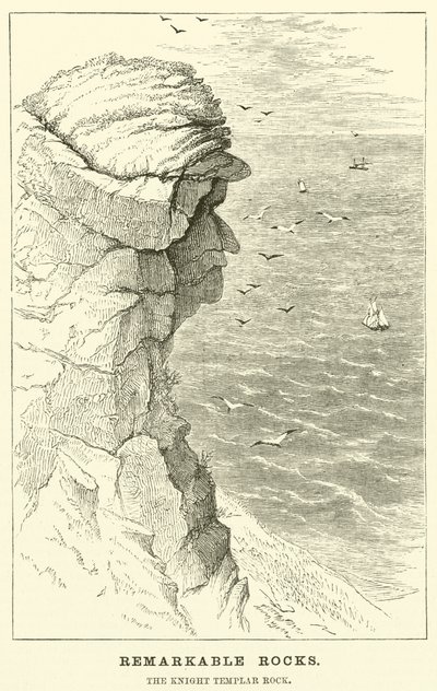 Remarkable Rocks, Knight Templar Rock (gravering) av English School