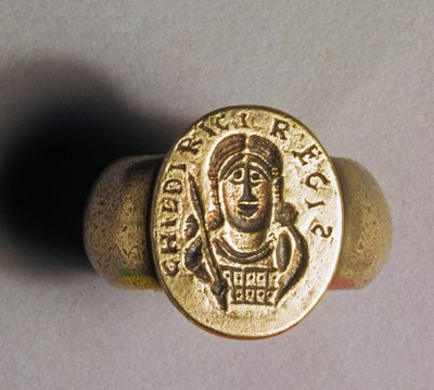 Replika elektrotype av Childerics Ring, 1831 (metall) av English School