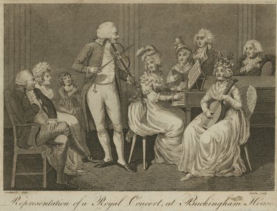 Darstellung eines königlichen Konzerts von English School