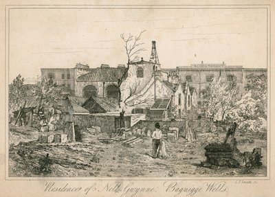 Bosted til Nell Gwynne, Bagnigge Wells, London av English School