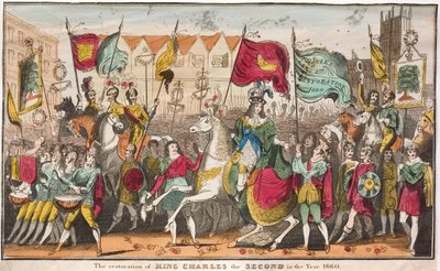 Restaurering av kong Charles II til Englands trone, Westminster, London av English School