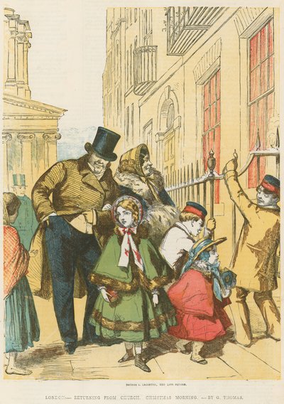 Hjemreise fra kirken julemorgen av English School