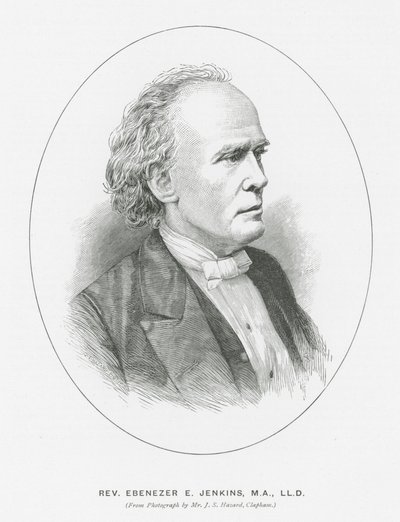 Pastor Ebenezer E Jenkins (litografi) av English School
