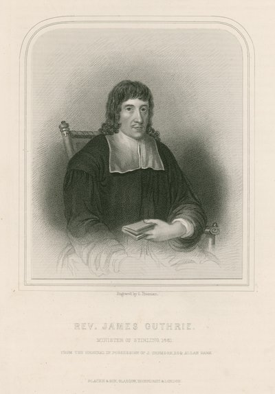 Pastor James Guthrie, minister i Stirling, 1661 av English School