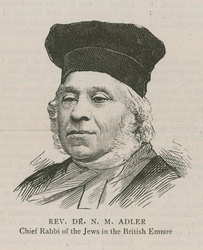 Pastor Dr N M Adler, overrabbiner for jødene i det britiske imperiet av English School