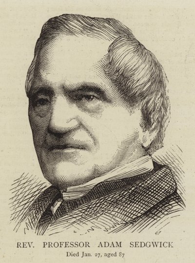 Pastor professor Adam Sedgwick (gravering) av English School