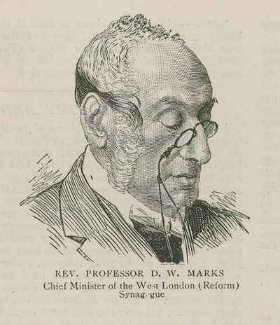 Pastor professor DW Marks, sjefsminister for West London (reform) synagoge av English School