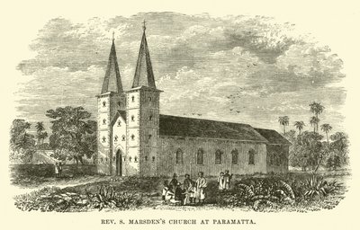 Pastor S Marsdens kirke st Parramatta av English School