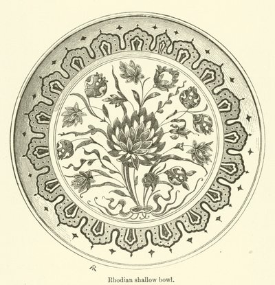 Rhodian grunn bolle (gravering) av English School