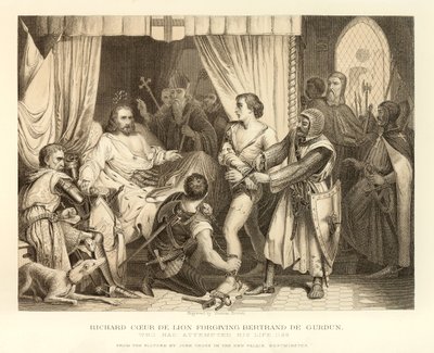 Richard Coeur De Lion tilgir Bertrand De Gurdun av English School