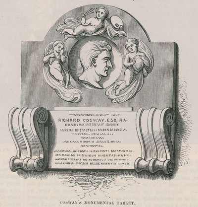 Richard Cosways Gedenktafel, Marylebone Church, London von English School