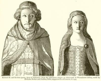 Richard II og hans første dronning, Anne av Böhmen av English School