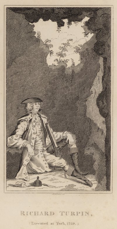 Richard Turpin, henrettet i York, 1739 av English School