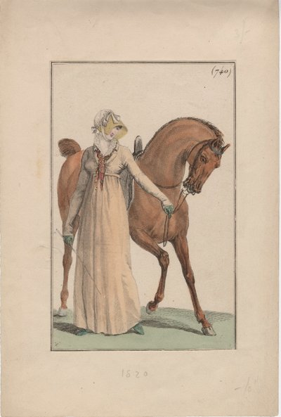 Ridedress, ca. 1806 av English School