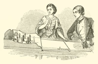 Ringolette, eller Parlor Quoits (gravering) av English School