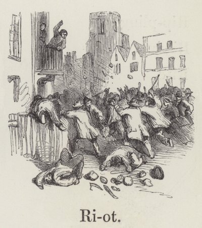 Aufruhr (Gravur) von English School