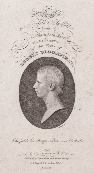 Robert Bloomfield , engelsk poet (gravering) av English School