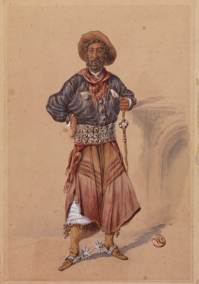 Robert Bontine Cunninghame Graham, ca. 1890 (wc på papir) av English School
