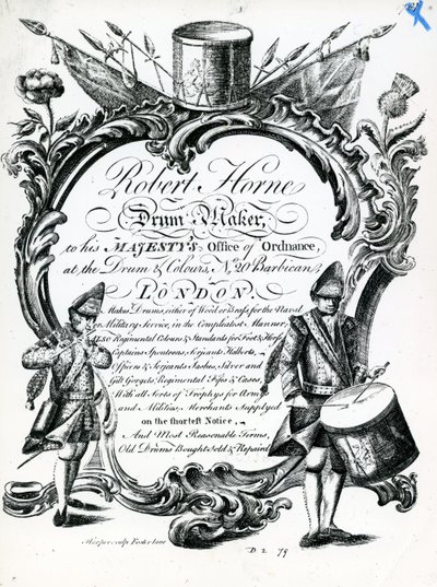 Robert Horne, trommemaker (gravering) av English School