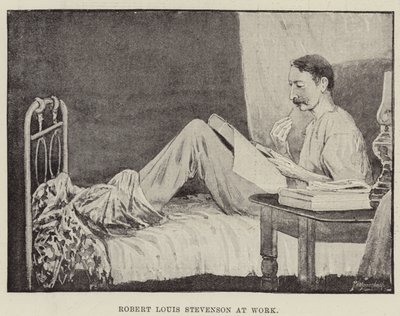 Robert Louis Stevenson på jobb av English School