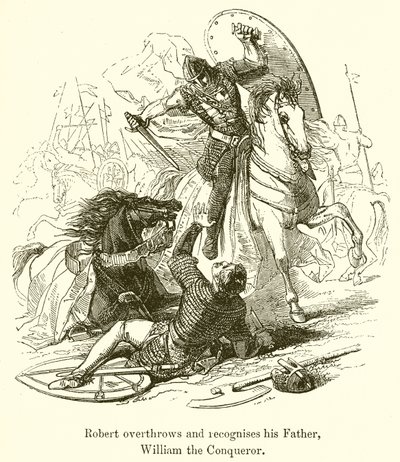 Robert styrter og anerkjenner sin far, Vilhelm Erobreren av English School