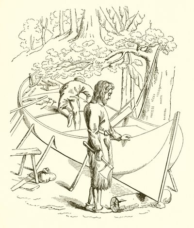 Robinson Crusoe bygger båten sin av English School