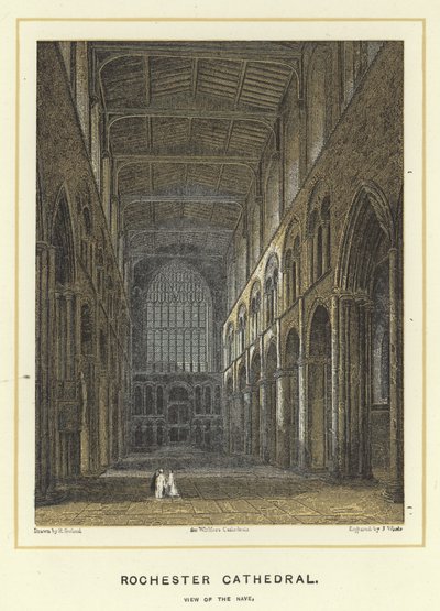 Rochester Cathedral, utsikt over skipet av English School