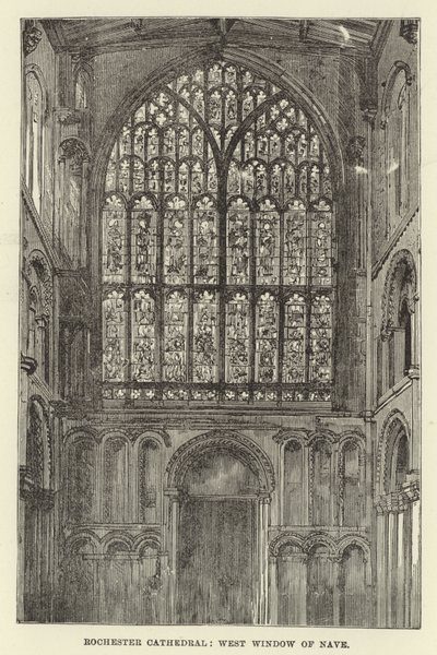 Rochester Cathedral, vestvindu i skipet av English School