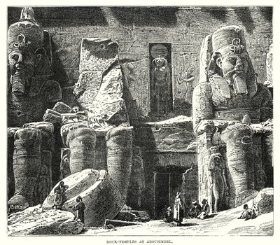 Klippetempler ved Abousimbel (gravering) av English School