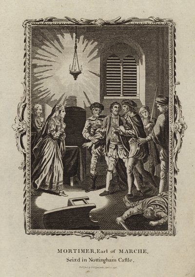 Roger Mortimer beslaglagt på Nottingham Castle av English School