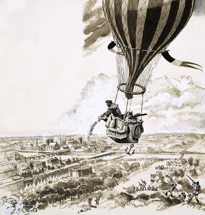 Rolier og Bezier ble sendt med en melding med ballong under første verdenskrig av English School