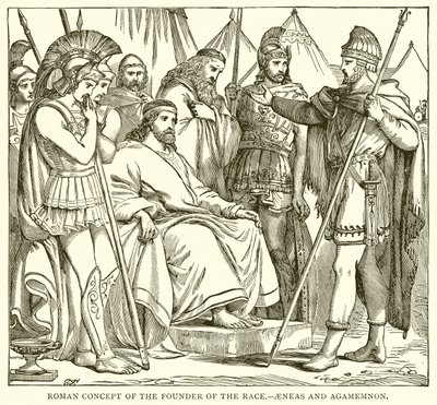 Romersk konsept for grunnleggeren av rasen.--Aeneas og Agamemnon av English School