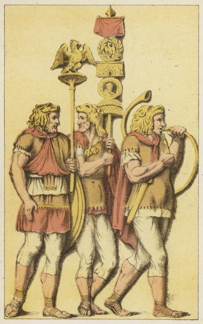 Romerske ørner (fargelitografi) av English School