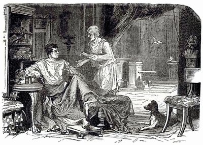 Romersk studie, illustrasjon fra Cassells Illustrated Universal History av Edward Ollier, publisert 1890 (digitalt forbedret bilde) av English School