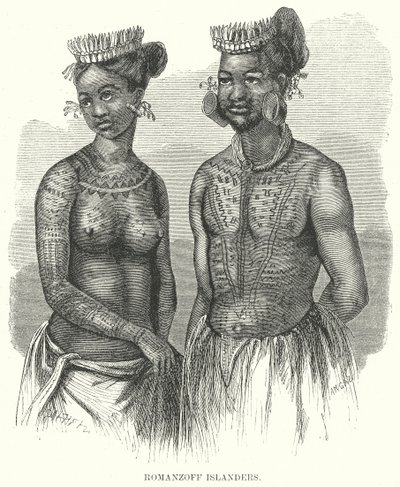 Romanzoff Islanders (gravering) av English School