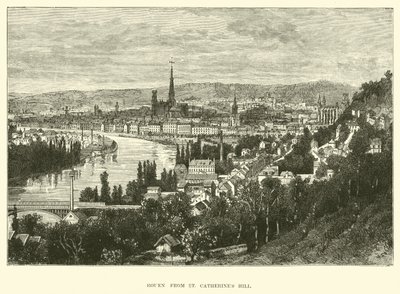 Rouen fra St Catherines Hill av English School