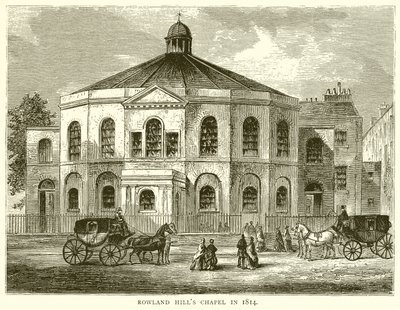 Rowland Hills Chapel i 1814 av English School