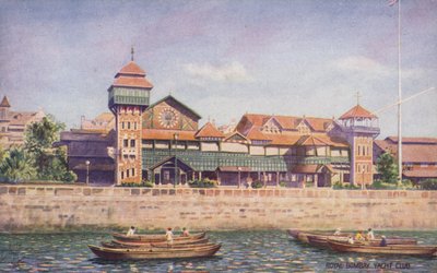 Royal Bombay Yacht Club (fargelitografi) av English School