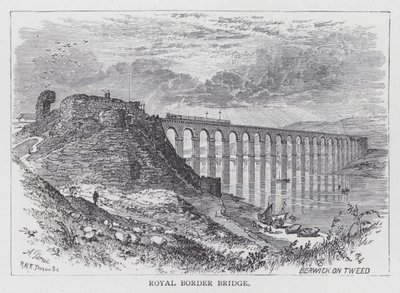 Royal Border Bridge (gravering) av English School