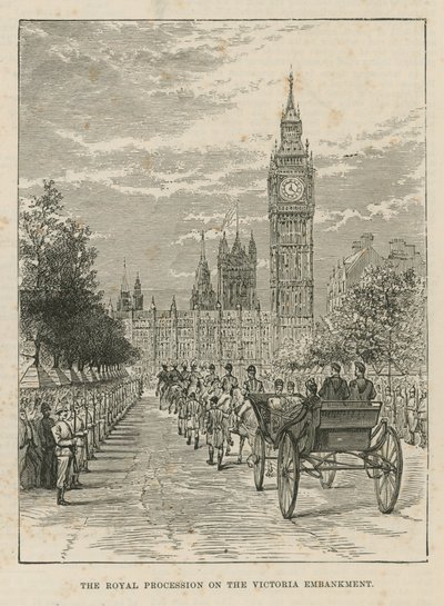 Kongelig prosesjon på Victoria Embankment av English School