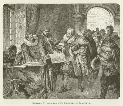 Rudolf II gir Majestetsbrevet av English School