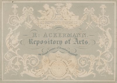 Rudolph Ackermann, Trade Card, preget av Dobbs av English School