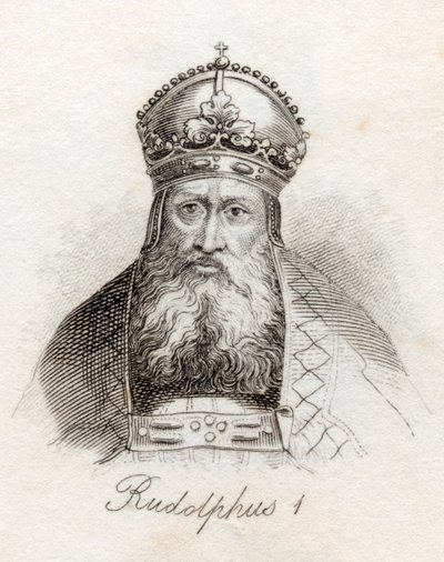 Rudolph I fra Tyskland, fra 'Crabb's Historical Dictionary', utgitt 1825 av English School