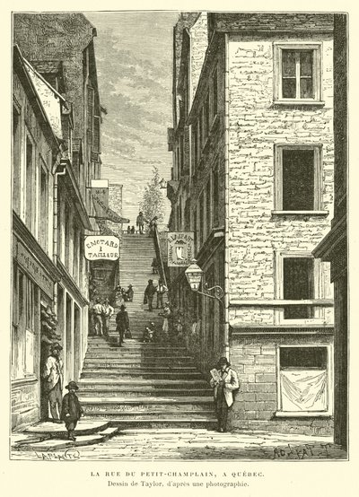 Rue du Petit-Champlain, Quebec City, Canada av English School
