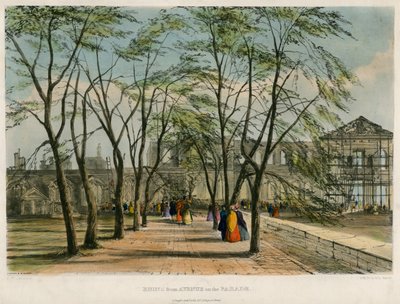 Ruiner fra Avenue on the Parade, Tower of London Fire, 1841 av English School
