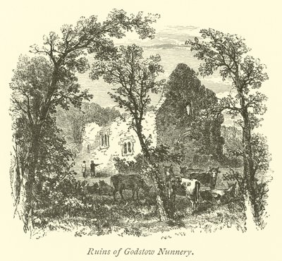 Ruinene av Godstow Nunnery av English School
